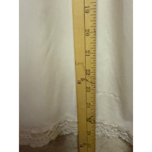 Vintage ShadowLine Women's Peignoir Ivory Chiffon Baby Doll Gown Robe Small - Picture 8 of 10